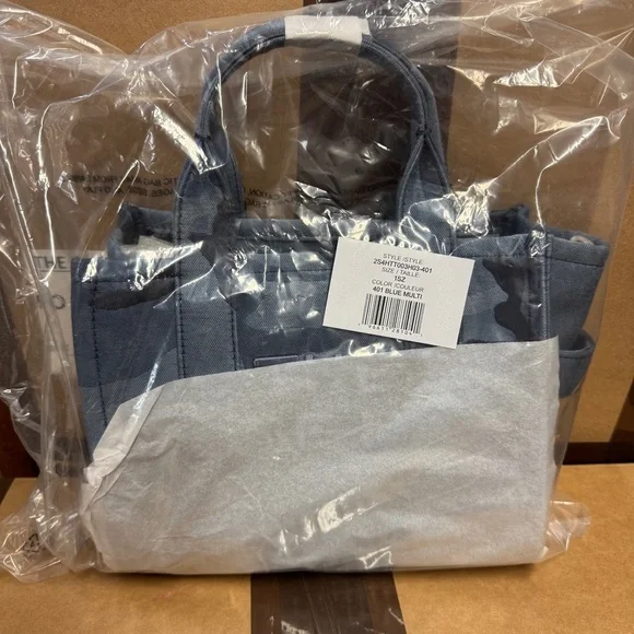 Marc Jacobs The Camo Jacquard Small Tote Bag - Blue - Picture 8 of 13